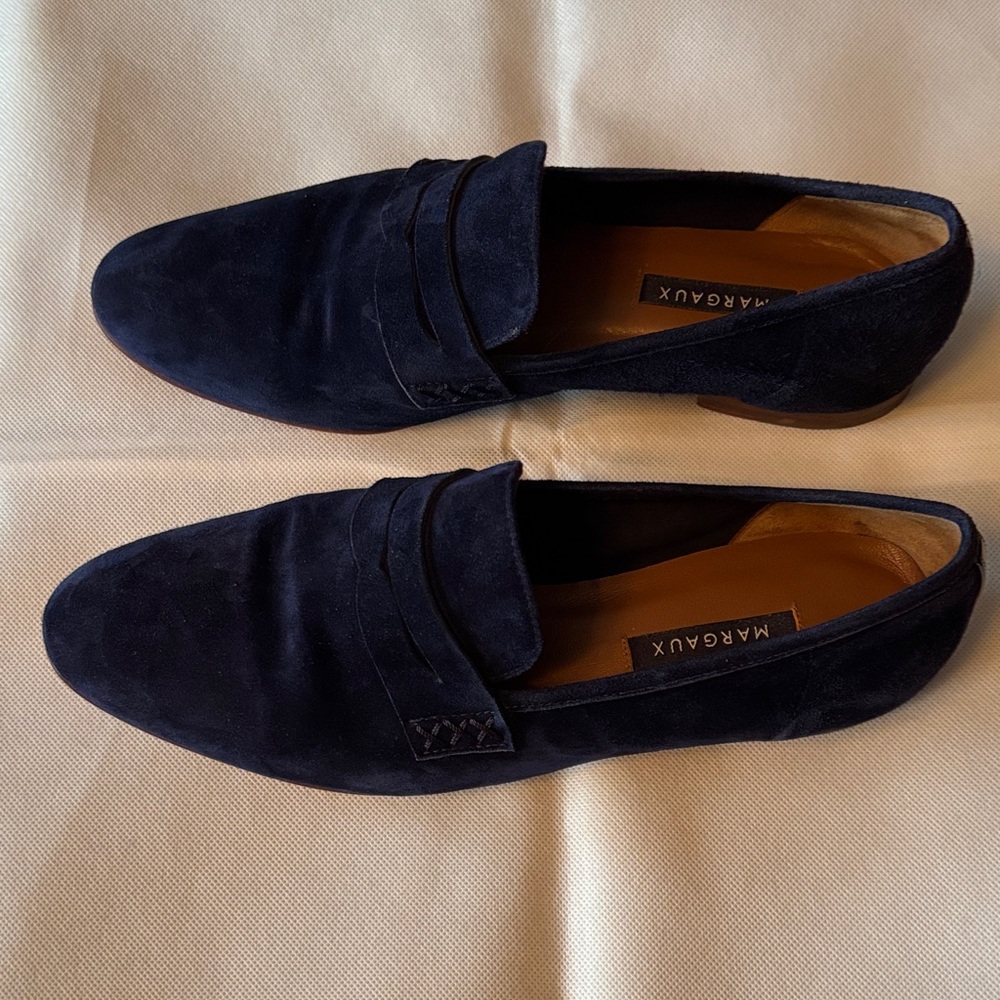 Margaux Women's Navy Suede Loafers